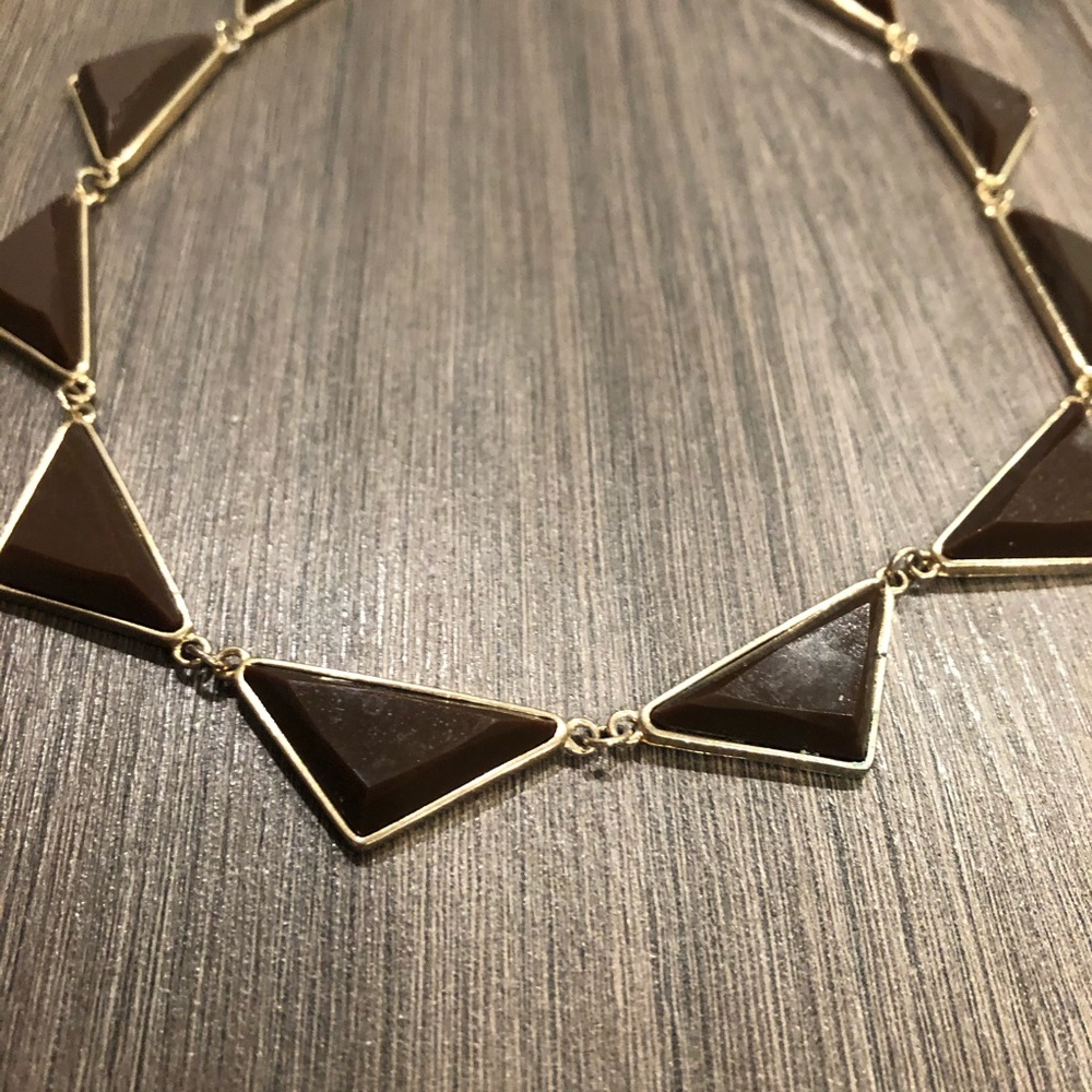 Brown and Gold Statement Necklace